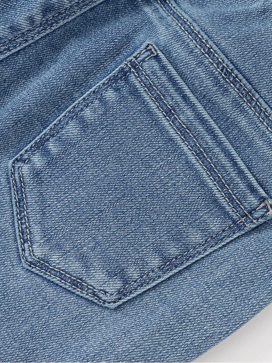 Denim Pants with Rhinestones