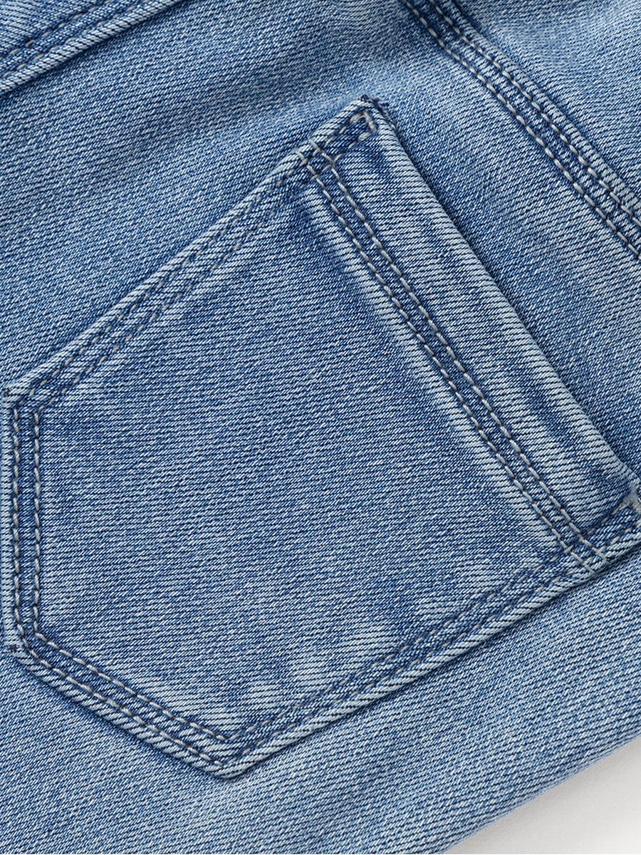 Denim Pants with Rhinestones