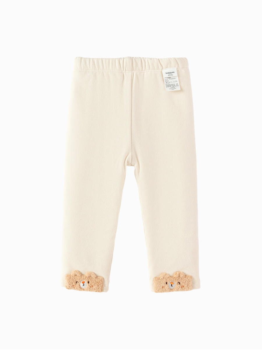 Cotton Leggings with Teddy Detail
