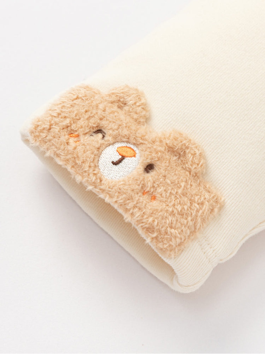 Cotton Leggings with Teddy Detail