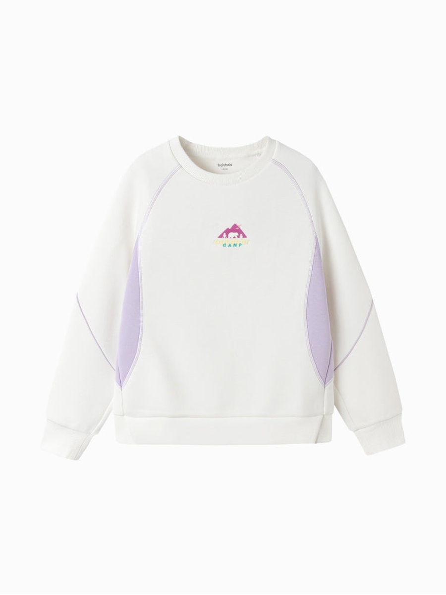 Contrast Panel Sweatshirt with Front Graphic