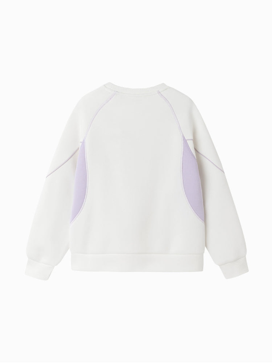 Contrast Panel Sweatshirt with Front Graphic