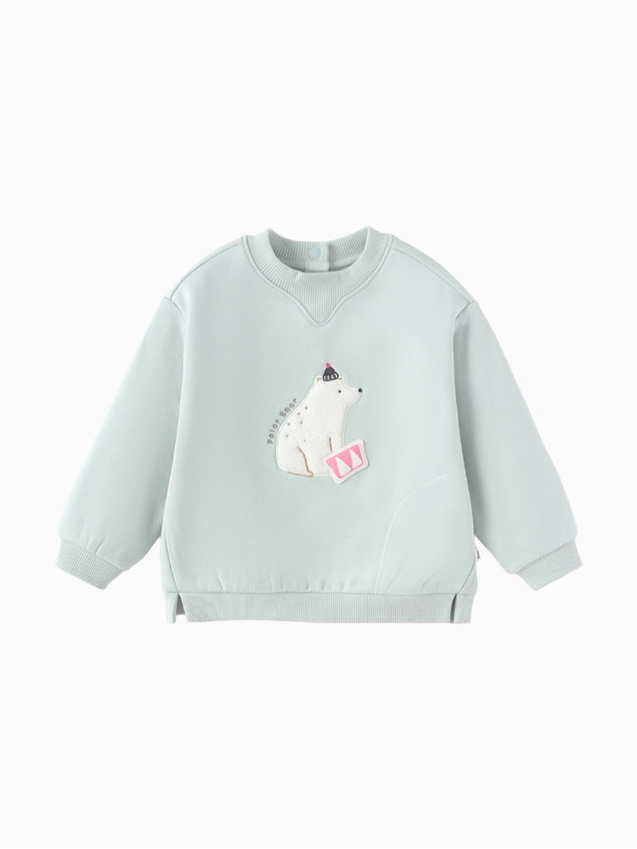 Sweatshirt with Polar Bear Applique