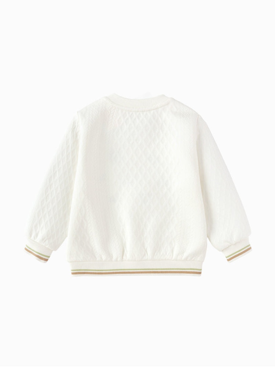 Sweatshirt with Front Bow and Embroiderey