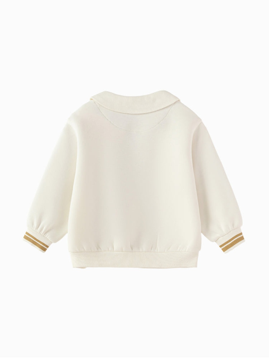Polo Sweatshirt with Embroidered Detail