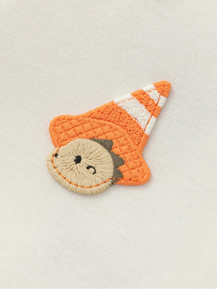 Polo Sweatshirt with Embroidered Detail