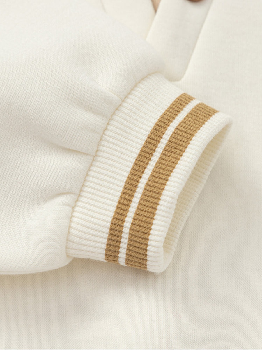 Polo Sweatshirt with Embroidered Detail