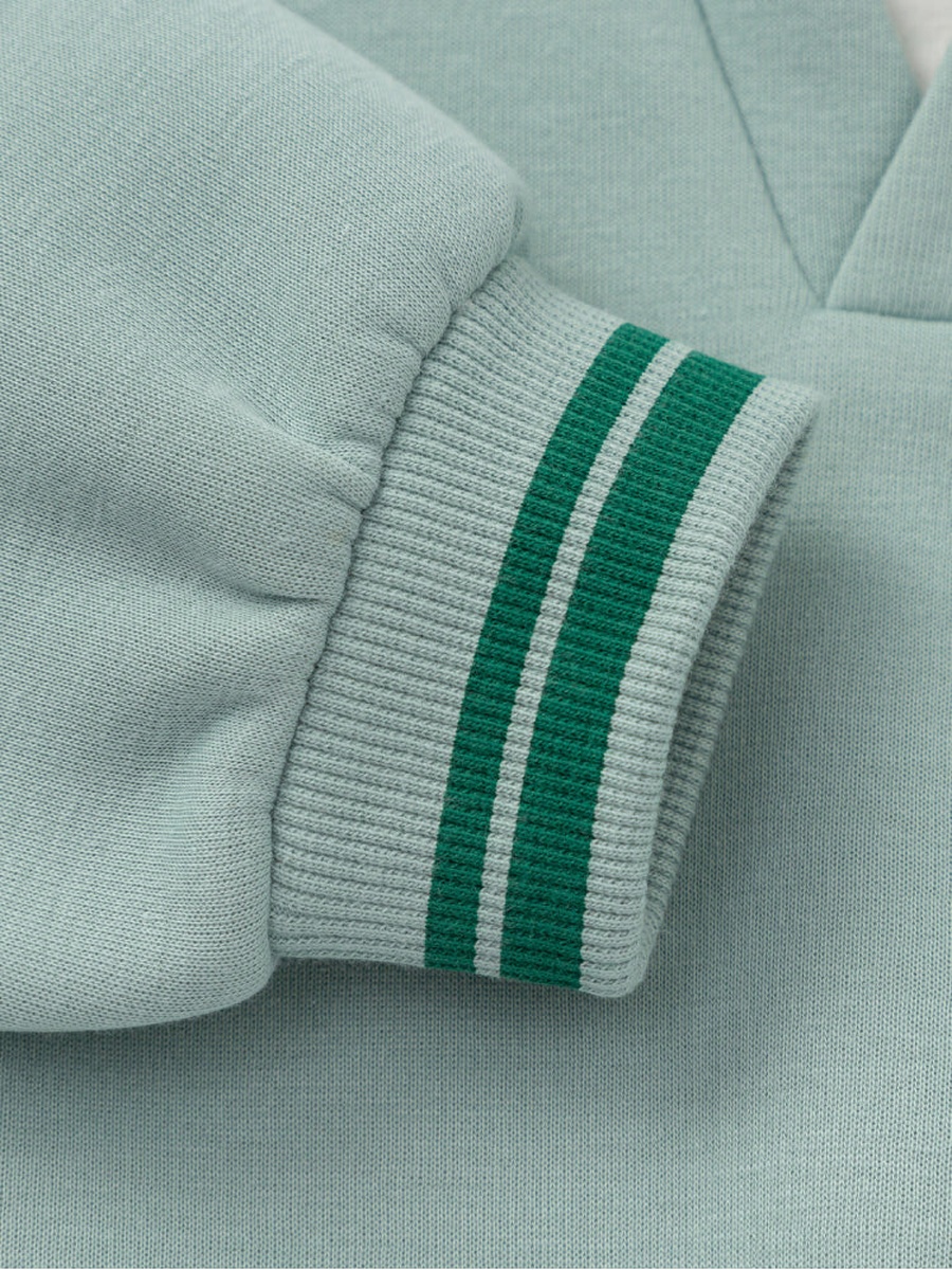 Polo Sweatshirt with Embroidered Detail