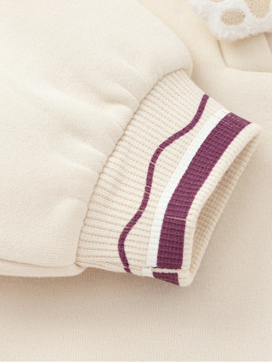 Sweatshirt with Sailor Collar and Paw Accent