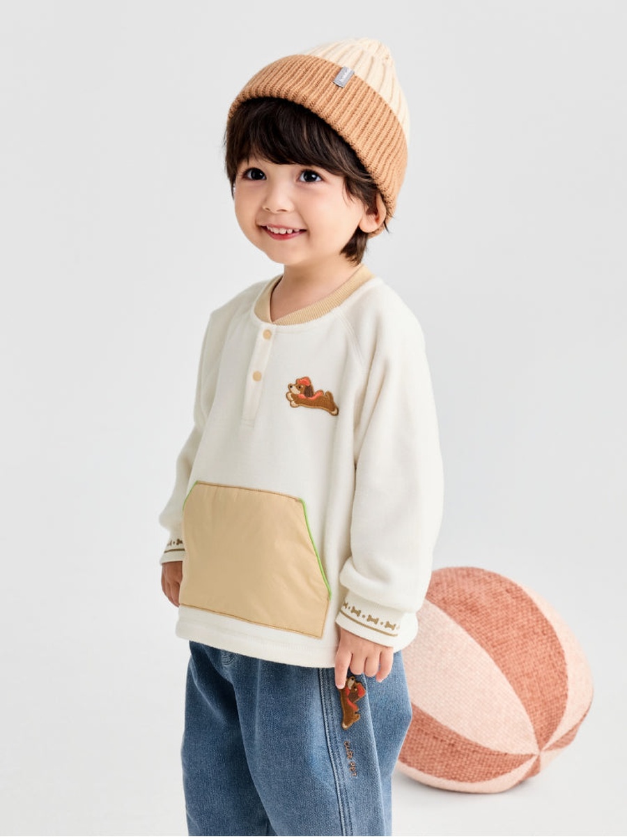Fleece Sweatshirt with Front Pocket