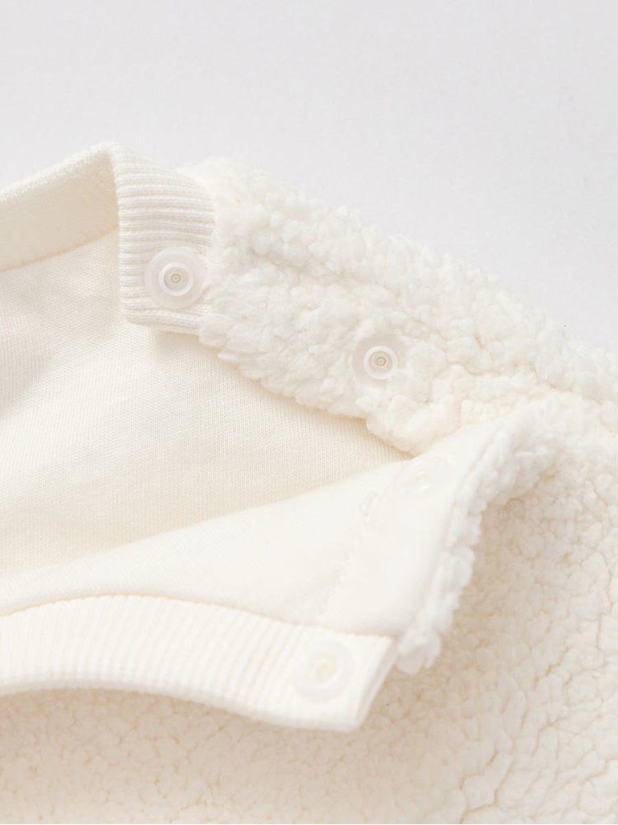 Fleece Sweatshirt with Front Embroidery