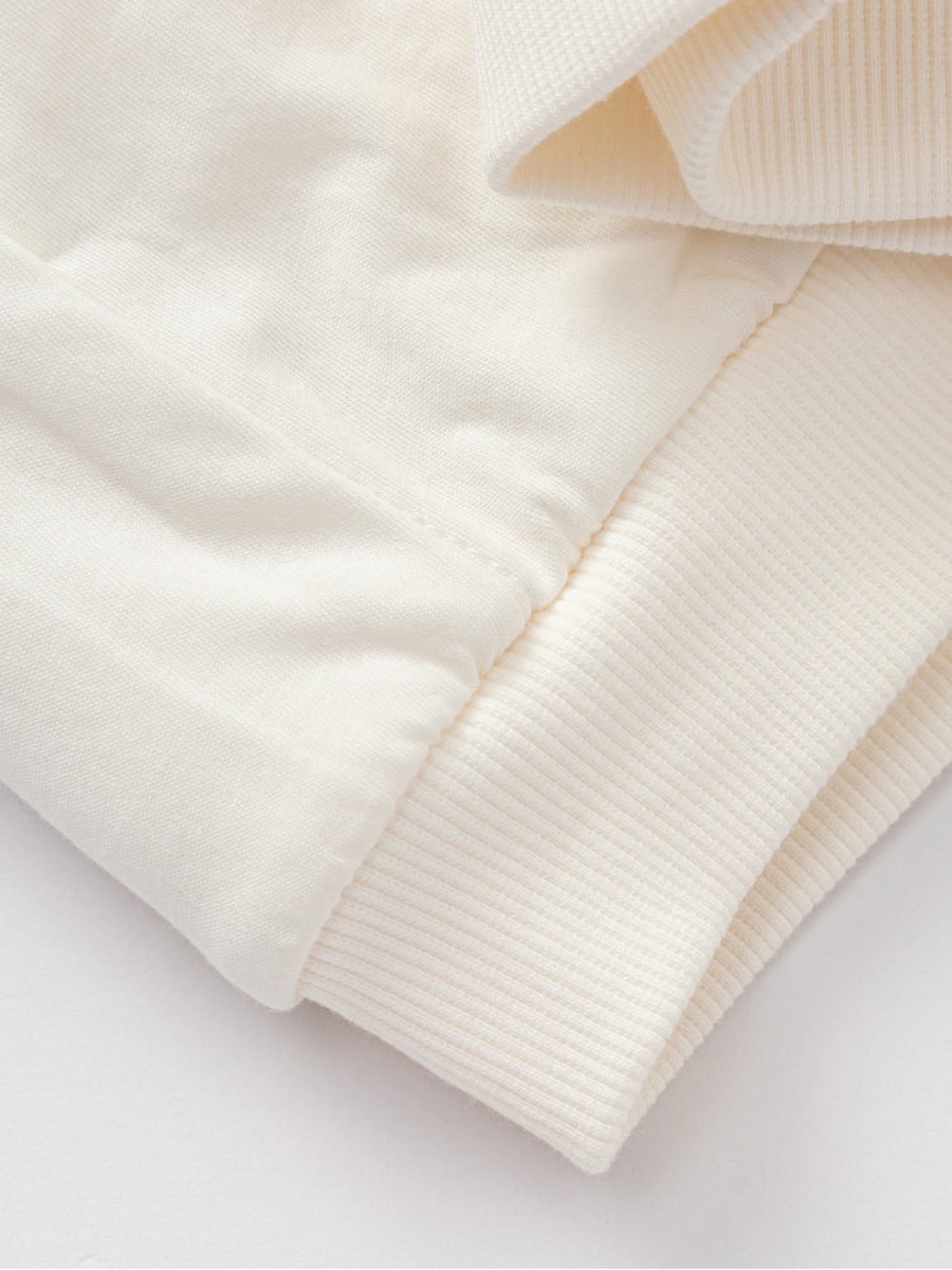 Fleece Sweatshirt with Front Embroidery