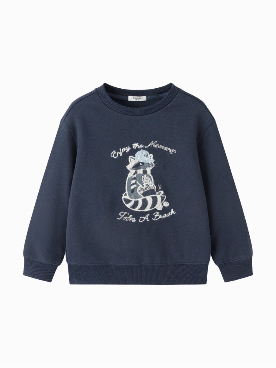 Sweatshirt with Embroidered Front Design