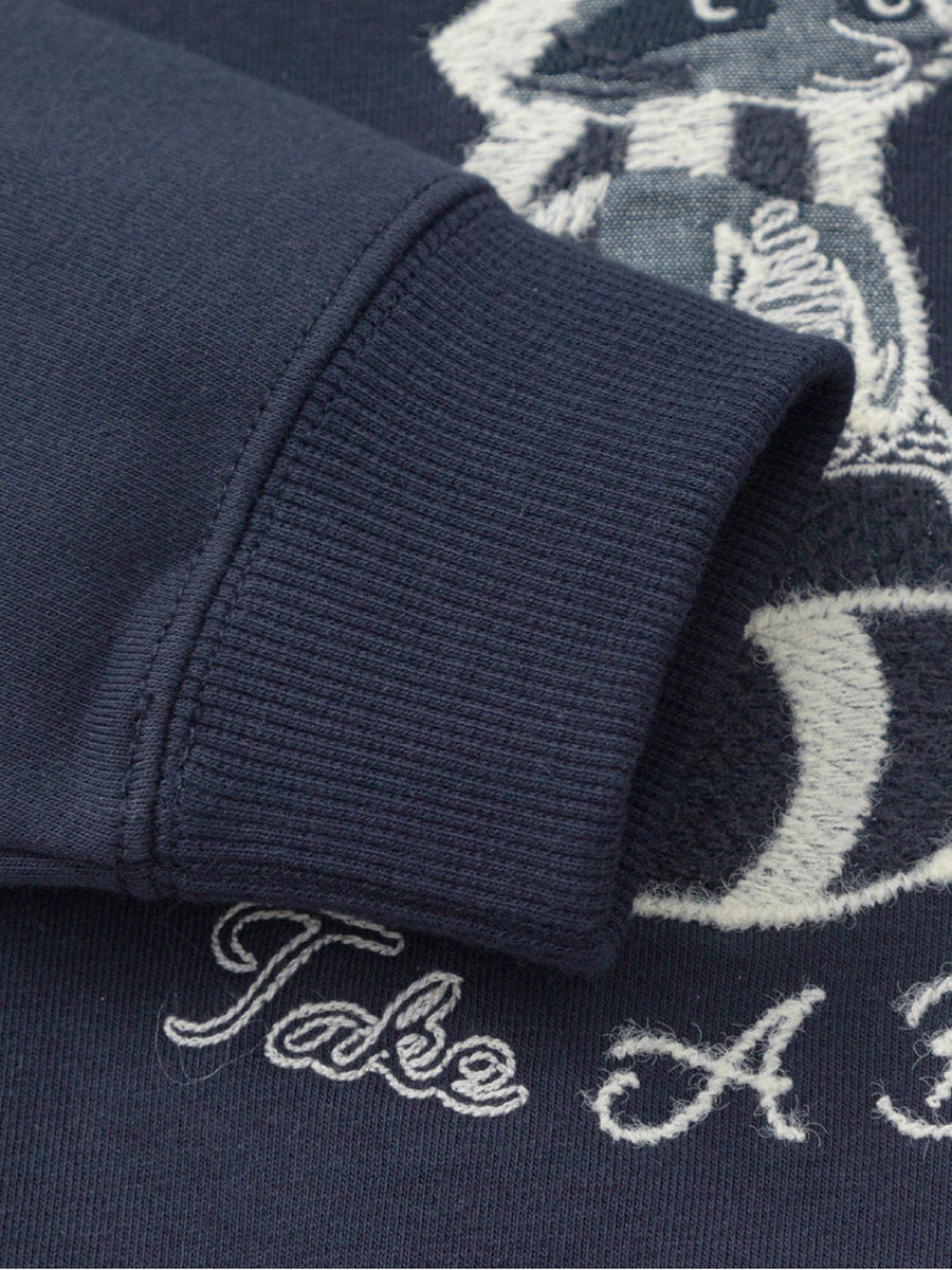 Sweatshirt with Embroidered Front Design