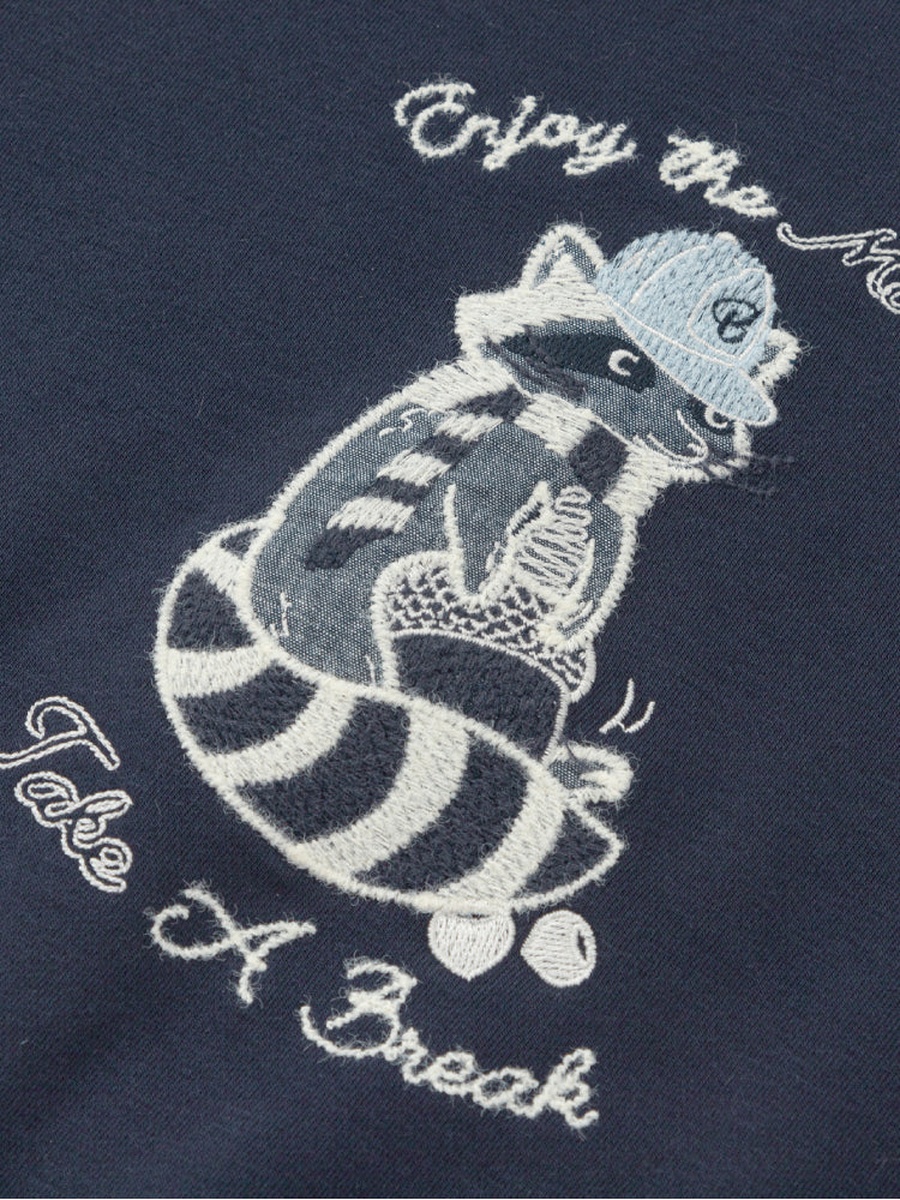 Sweatshirt with Embroidered Front Design