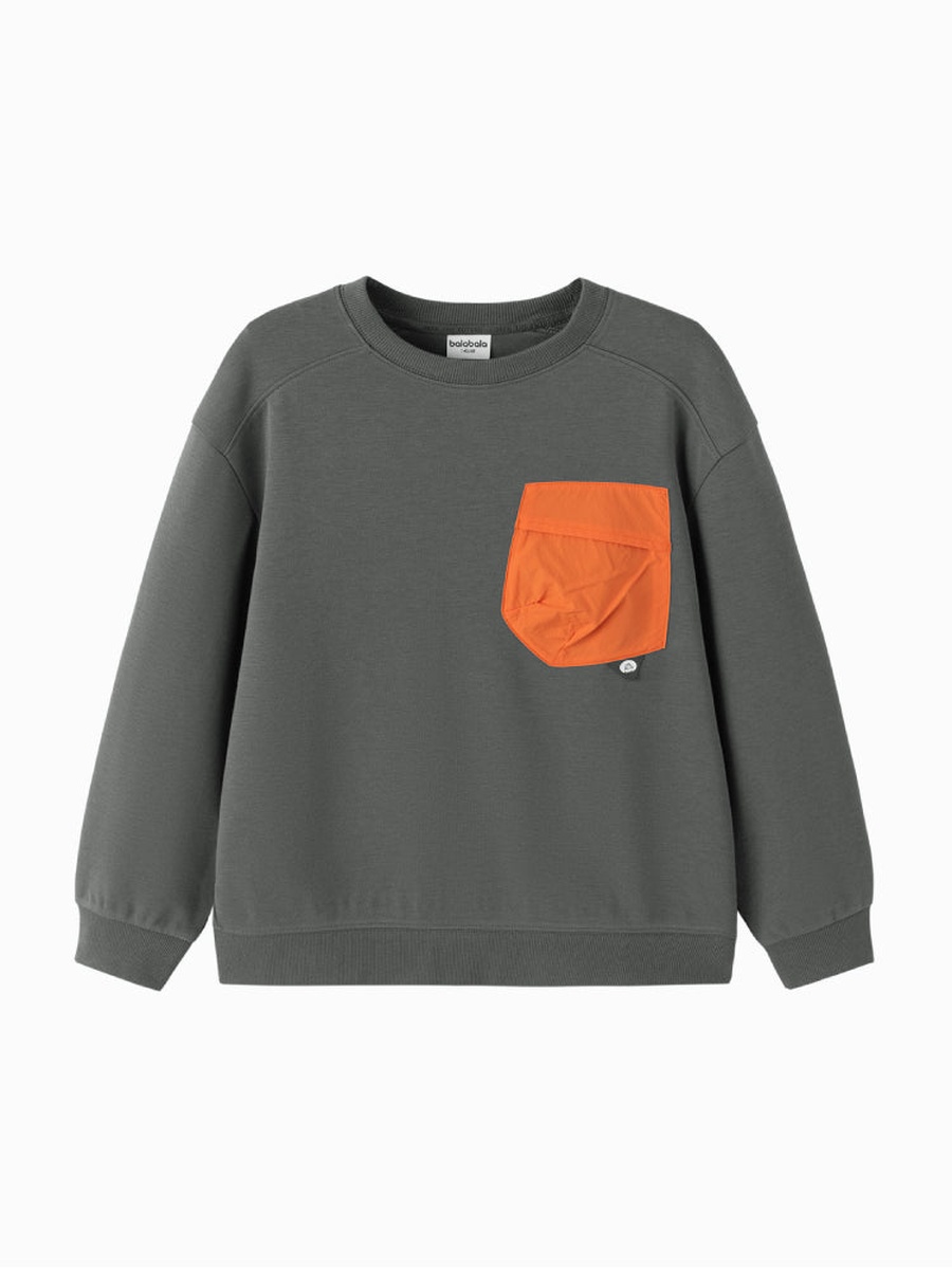Sweatshirt with Contrast Pocket