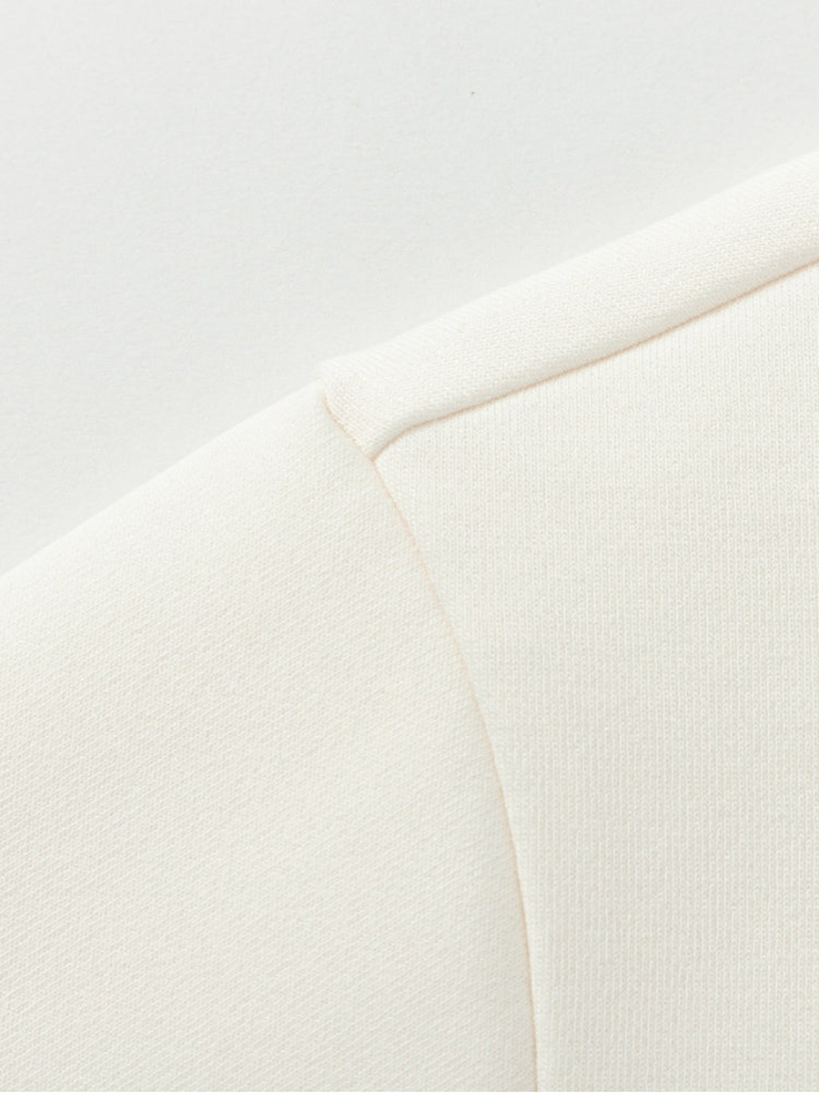 Sweatshirt with Embroidery and Lace Hem