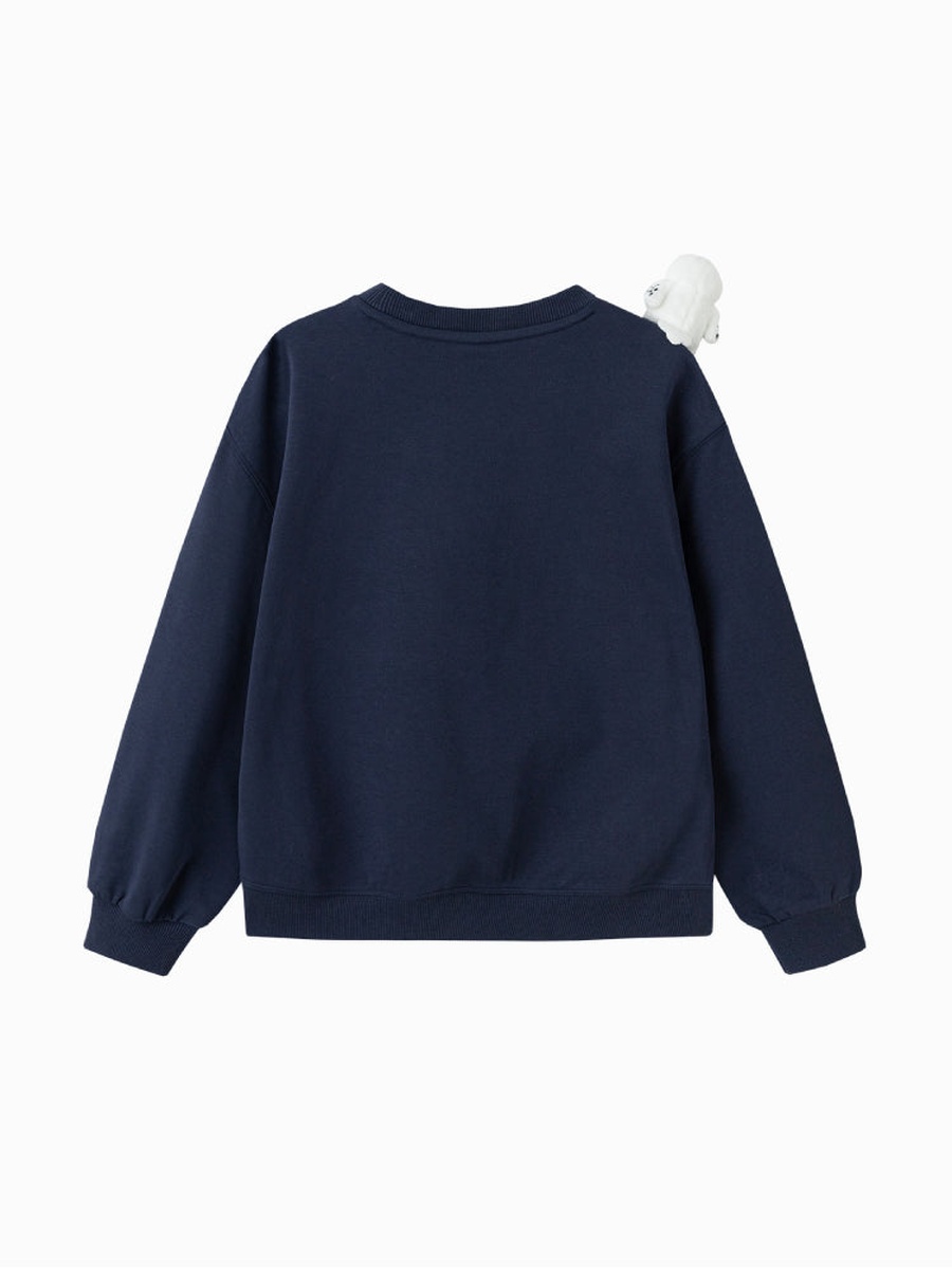 Sweatshirt with Removable Owl Accessory