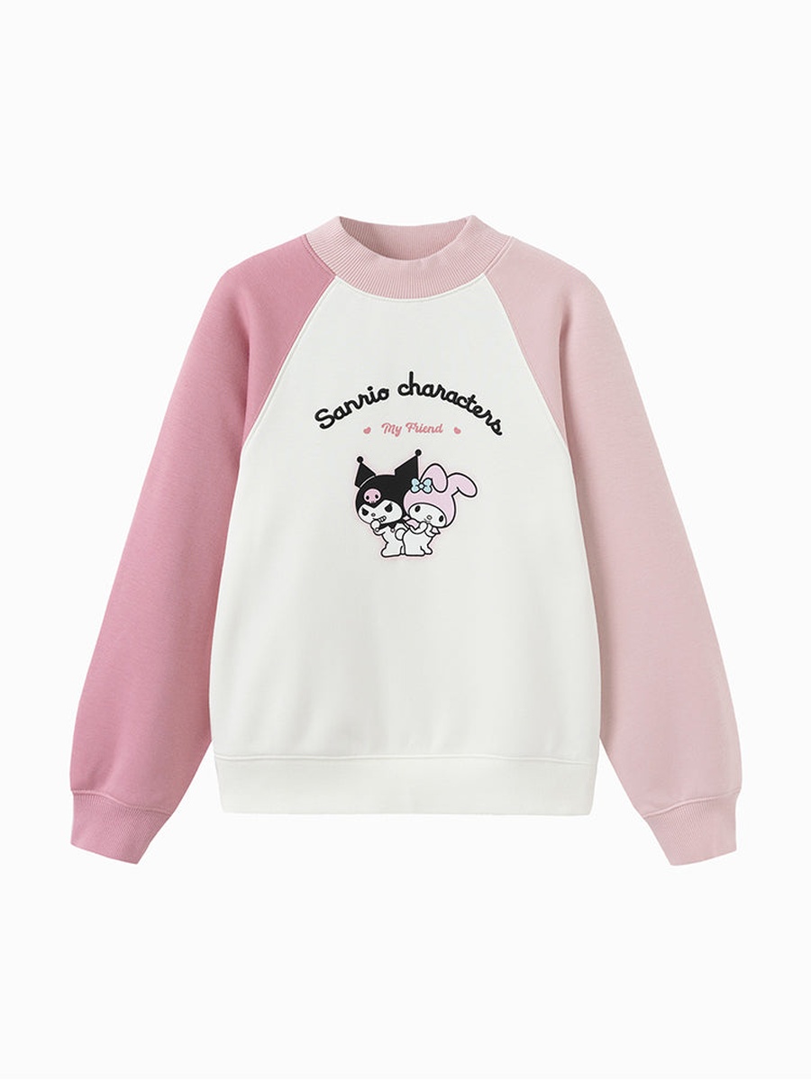 Contrast Colored Sweatshirt with Print