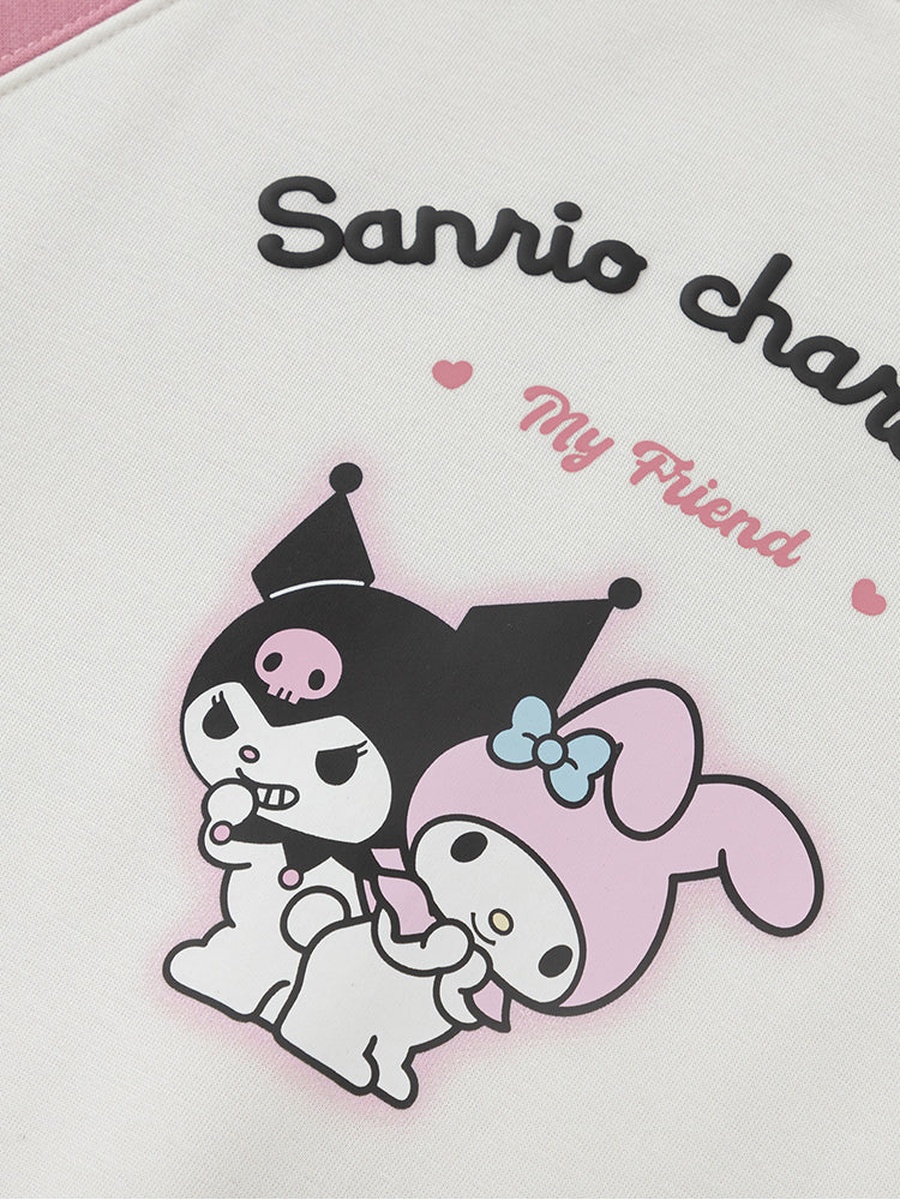 Contrast Colored Sweatshirt with Print
