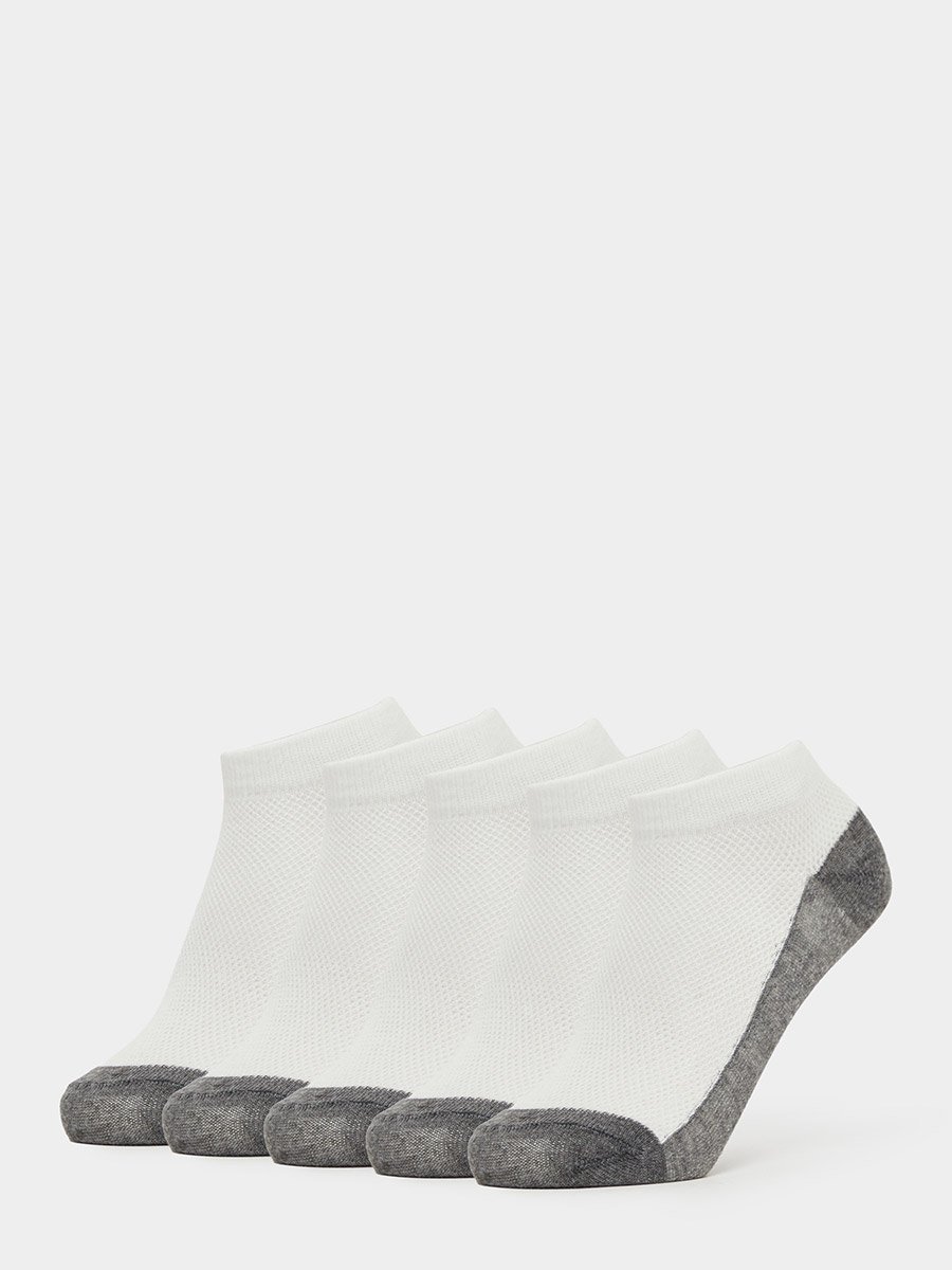 Pack of 5 - Kids Grey Ankle Socks