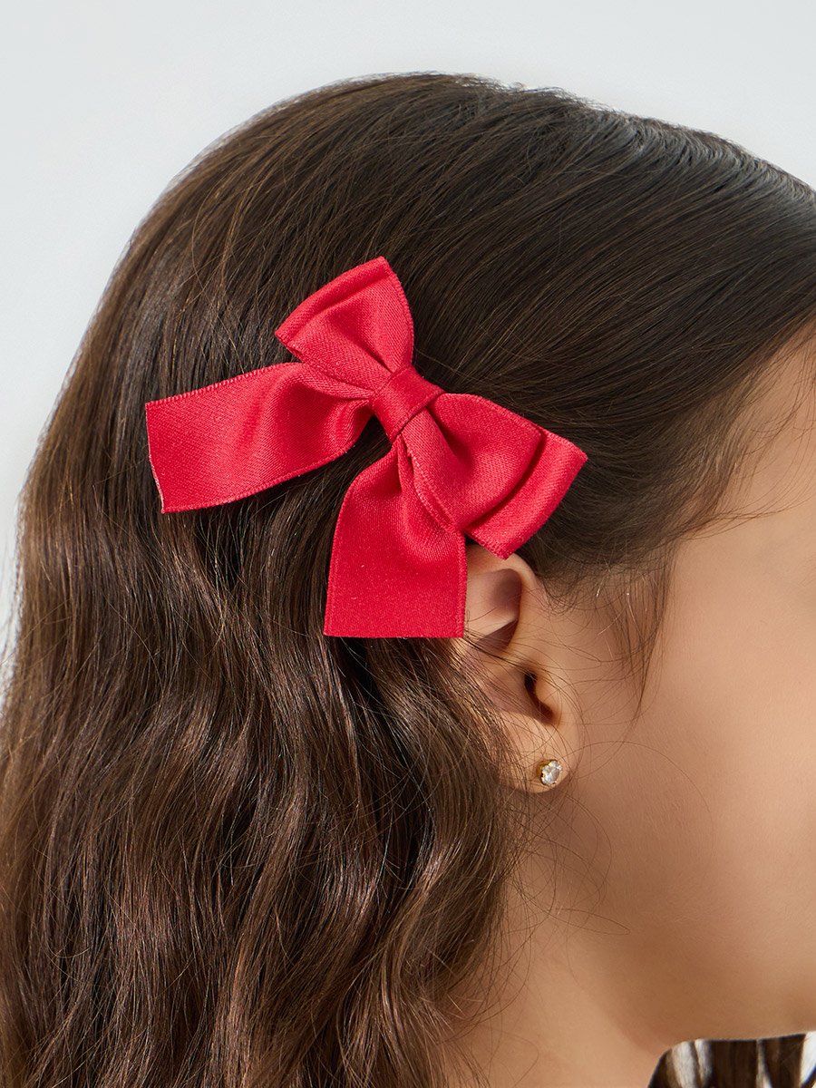 Pack of 2 - Red Bow Hair Clips