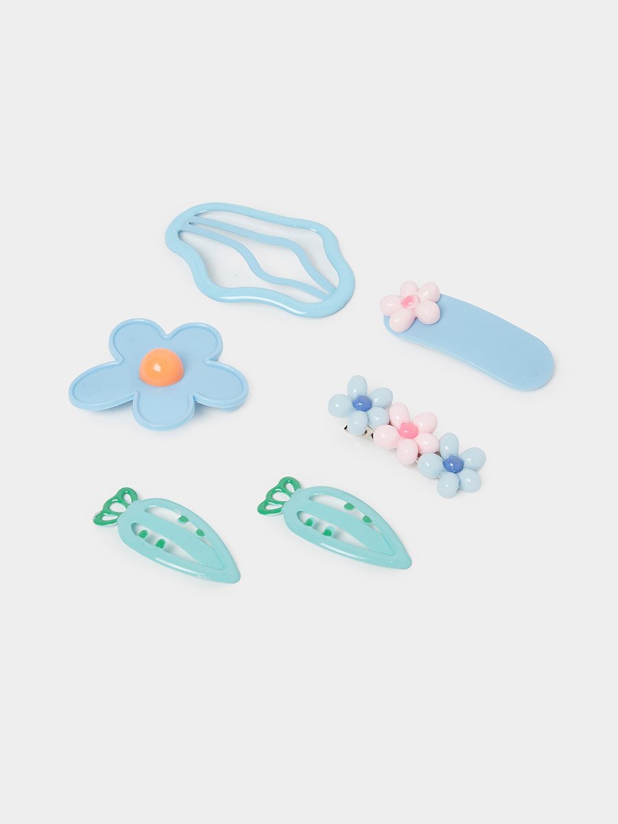 Set of 5 - Blue Hair Clips