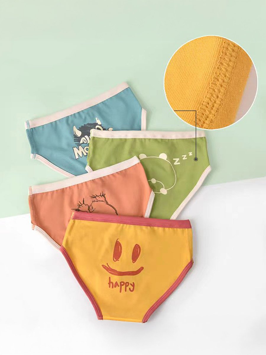 Pack of 4 - Boys Printed Cotton Briefs