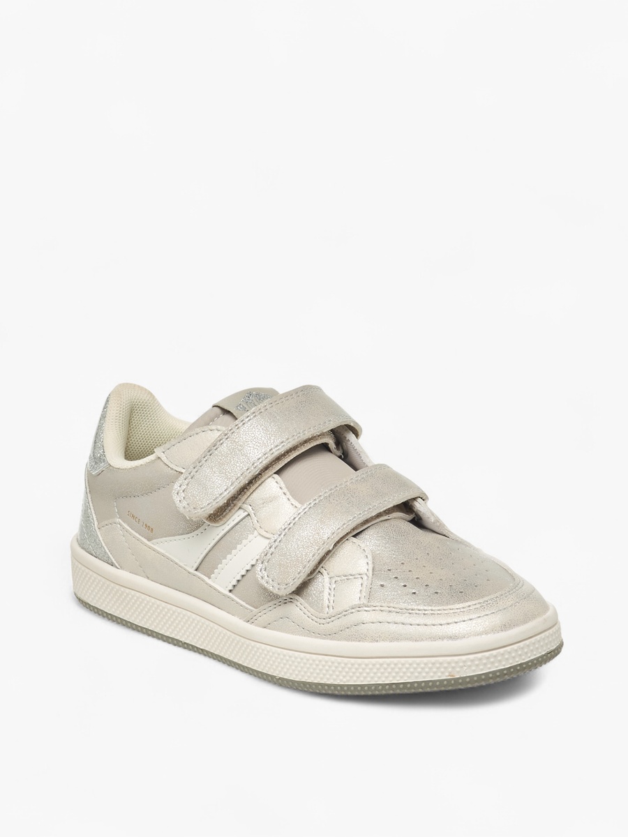 Glitter Detail Hook and Loop Sneakers