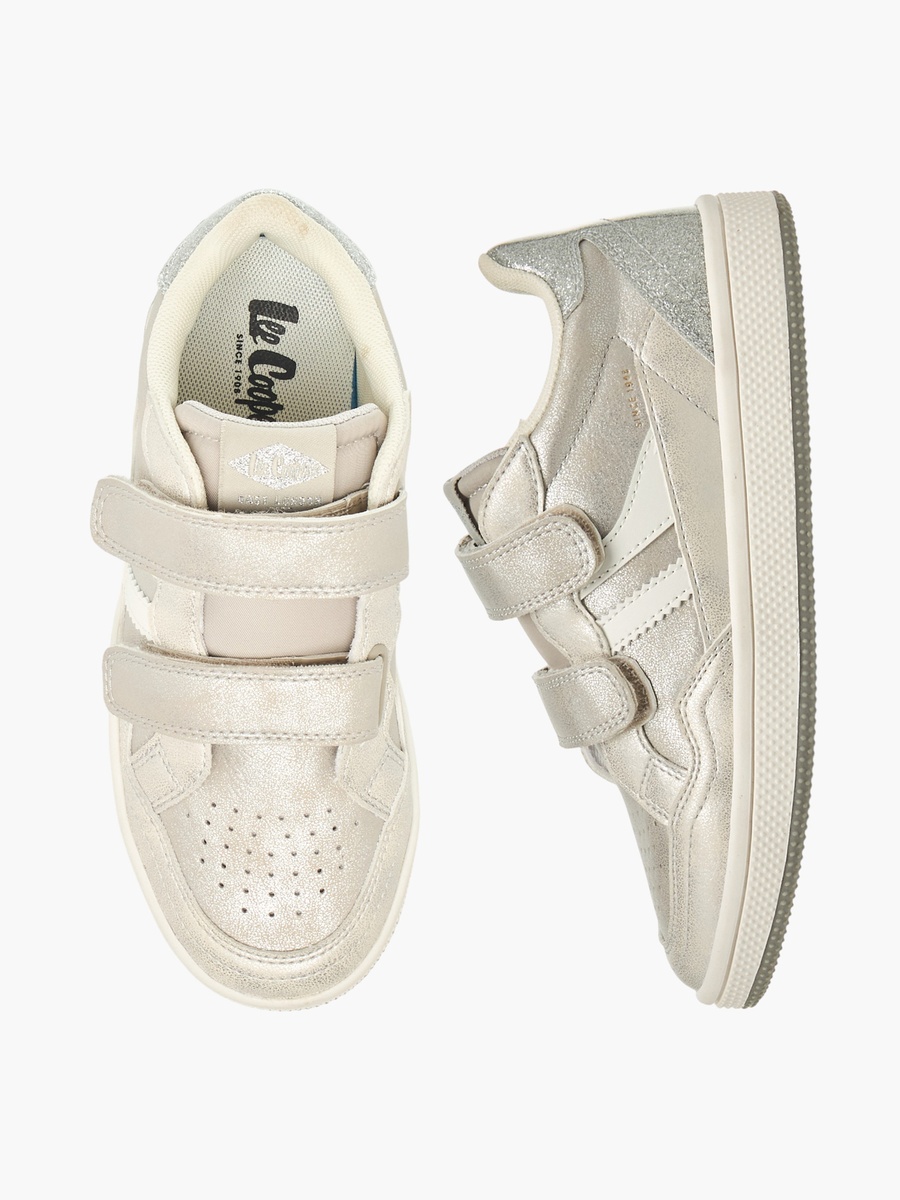 Glitter Detail Hook and Loop Sneakers