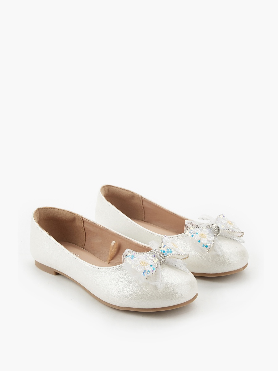 Bow Embellished Ballerina Shoes