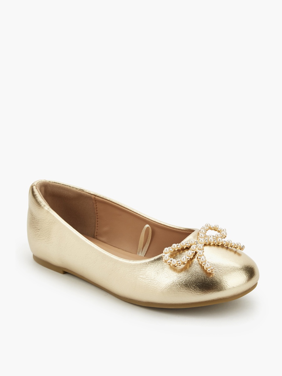 Embellished Bow Ballerina Shoes