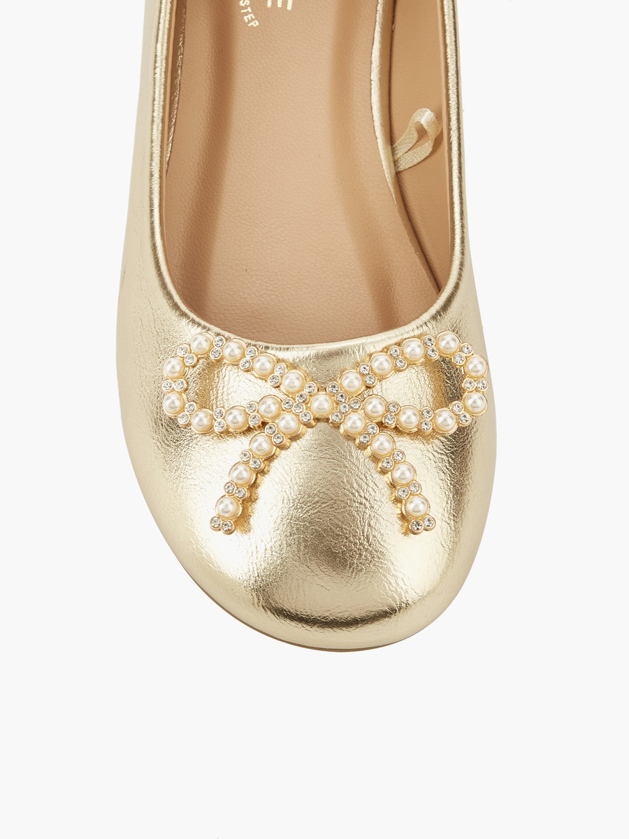 Embellished Bow Ballerina Shoes