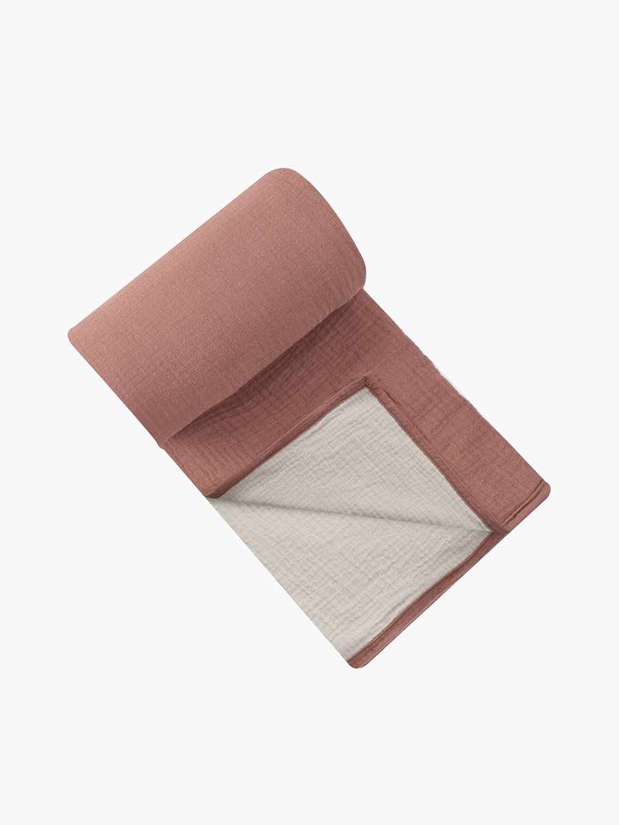 Organic Cotton Double Sided Muslin Blanket 120 x 120 cm 