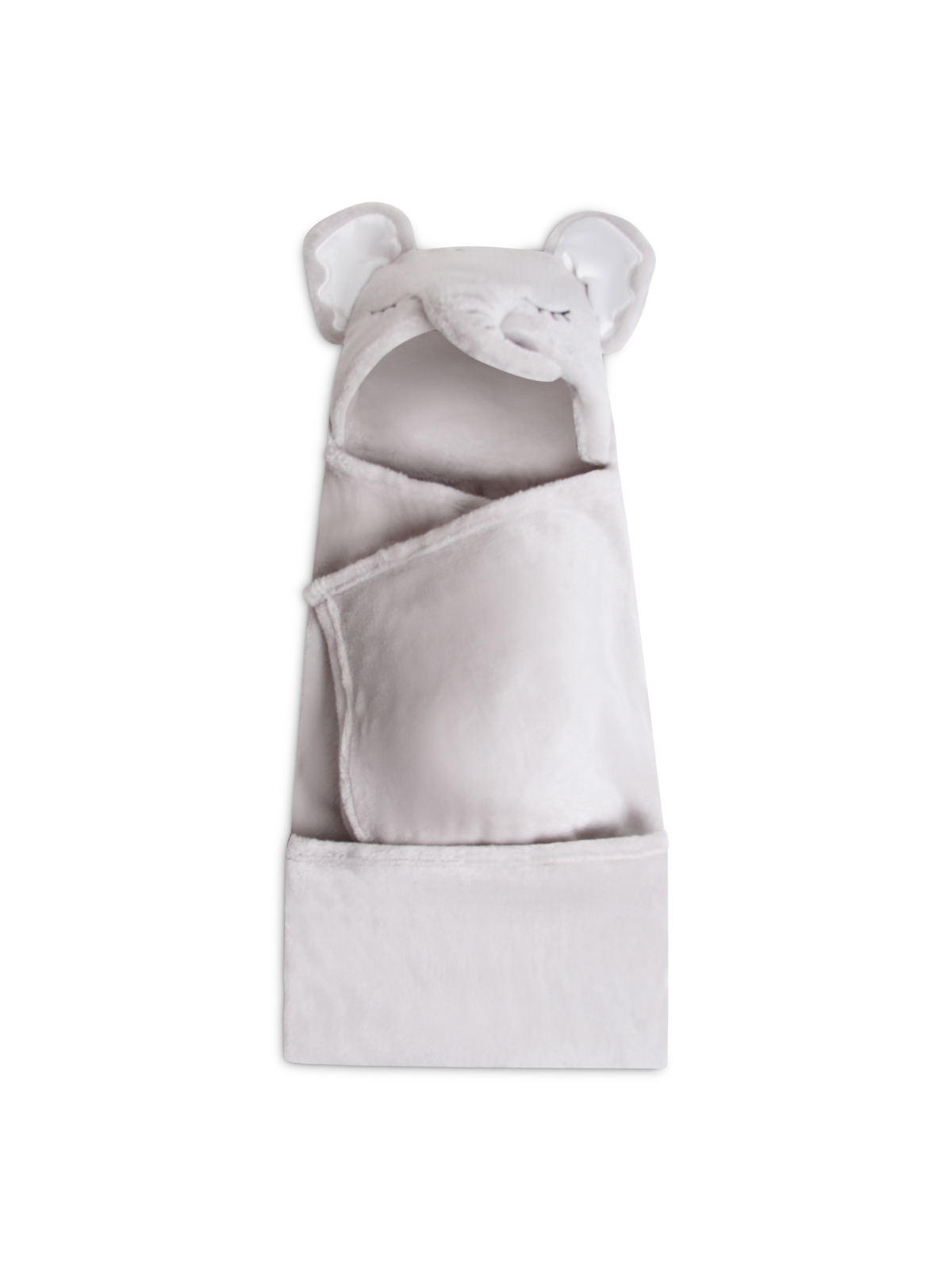 Hooded Elephant Coral Fleece Blanket  75 x 100 cm
