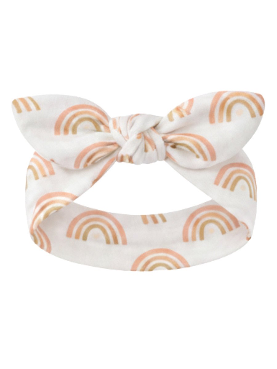 Pack of 5 - Bow Cotton Headbands  0-6 Months