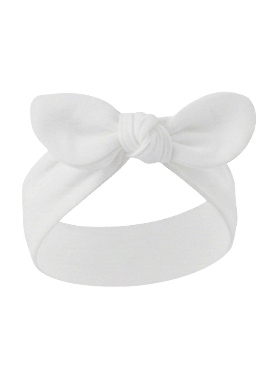 Pack of 5 - Bow Cotton Headbands  0-6 Months