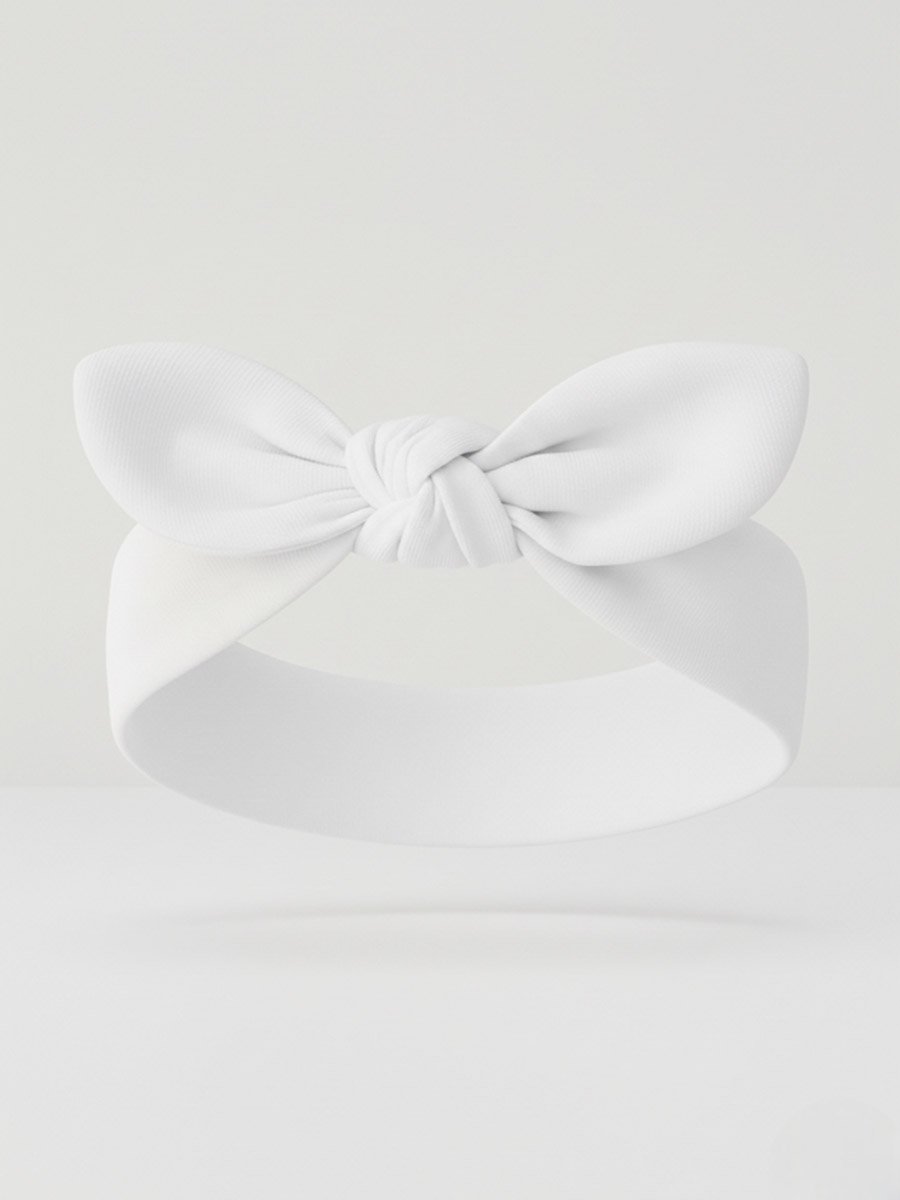 Pack of 5 - Bow Soft Cotton Headbands 0-6 Months