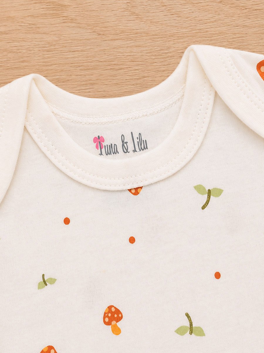 Baby Girls Mushroom Print Bodysuit