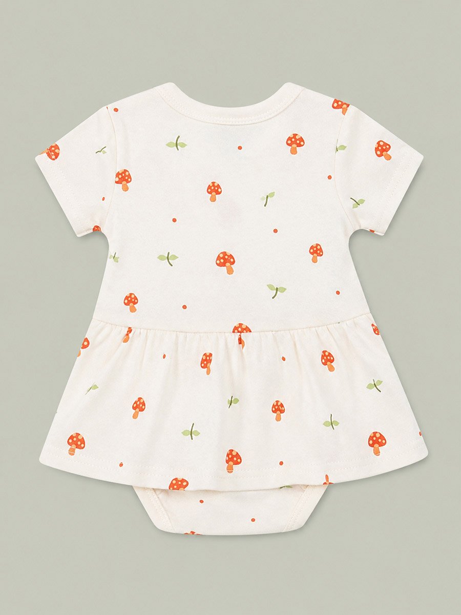 Baby Girls Mushroom Print Bodysuit