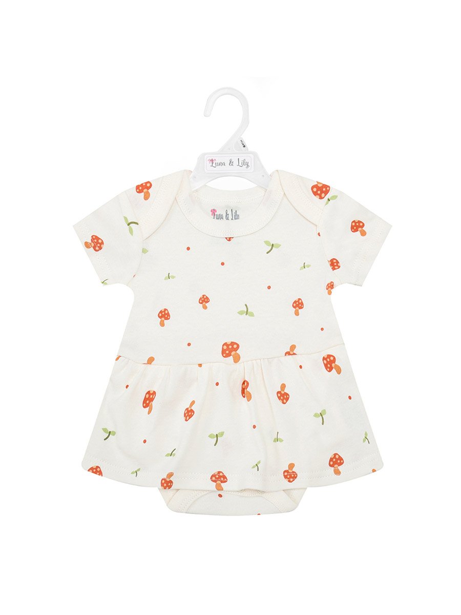 Baby Girls Mushroom Print Bodysuit
