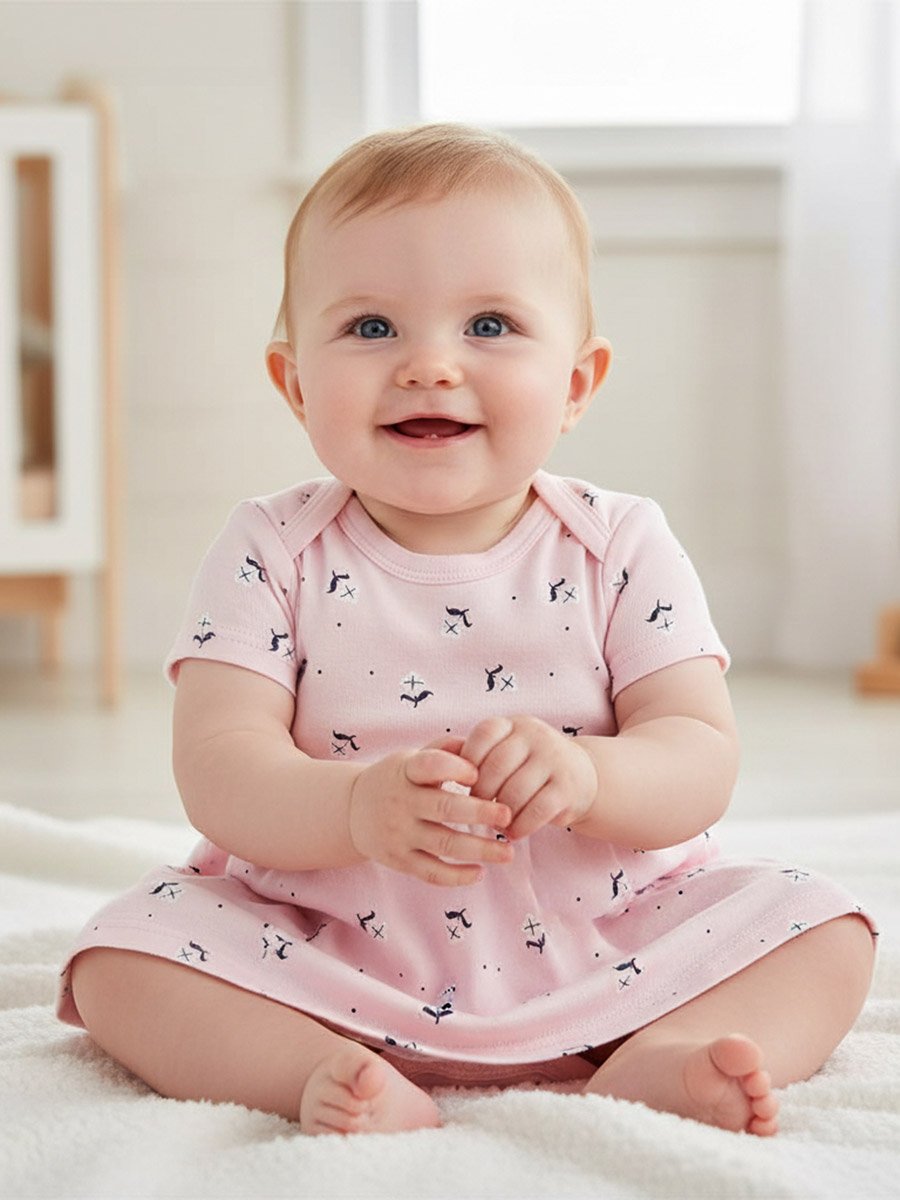 Baby Girls Cotton Printed Bodysuit