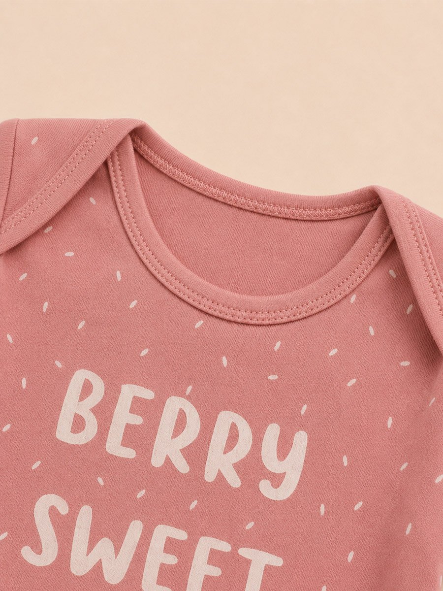 Pack of 2 - Heart Print Round Neck Bodysuit