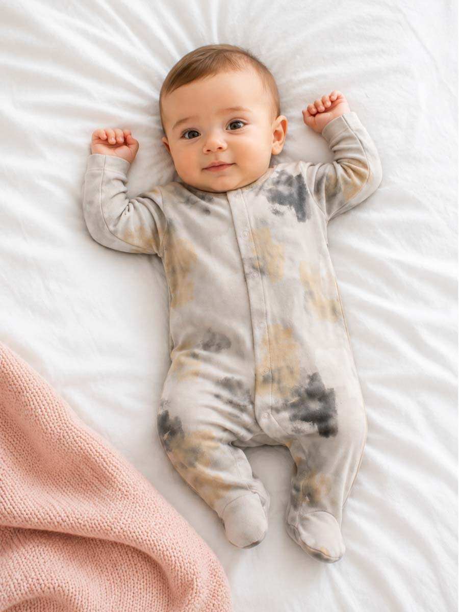 Pack of 2 - Soft Cotton Footed Sleepsuit
