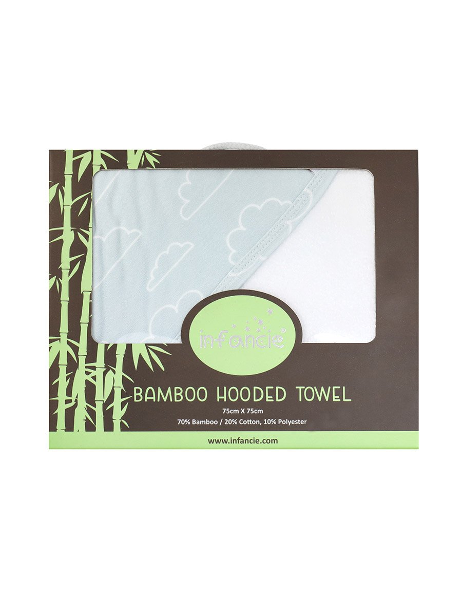 Kids Bamboo Hooded Towel Gift Box  - Blue
