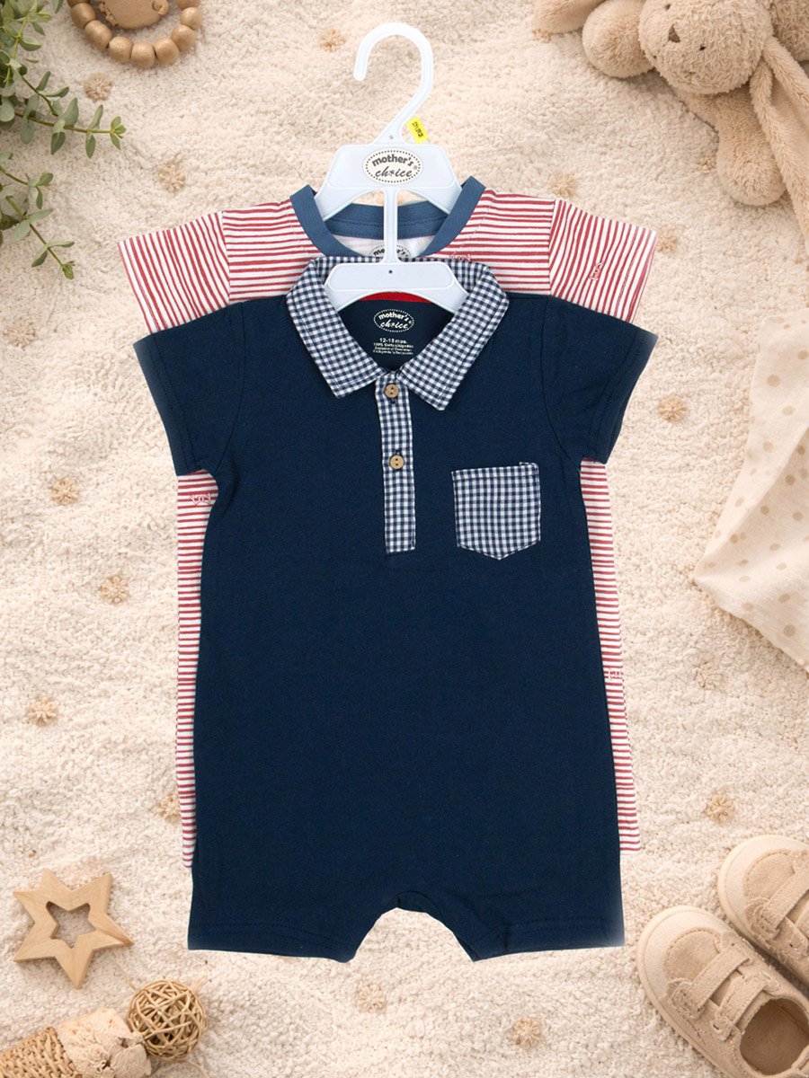 Pack of 2 - Printed Short Romper