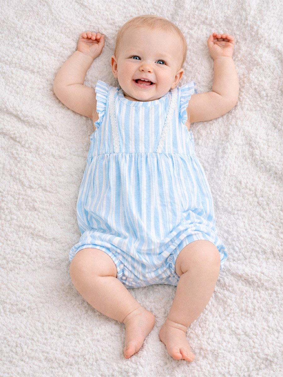 Pack of 2 - Ruffle Sleeve Baby Romper