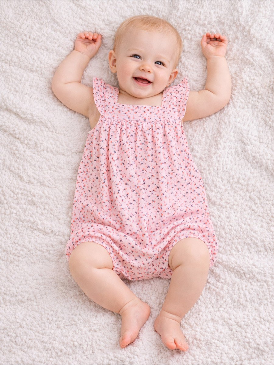 Pack of 2 - Ruffle Sleeve Baby Romper