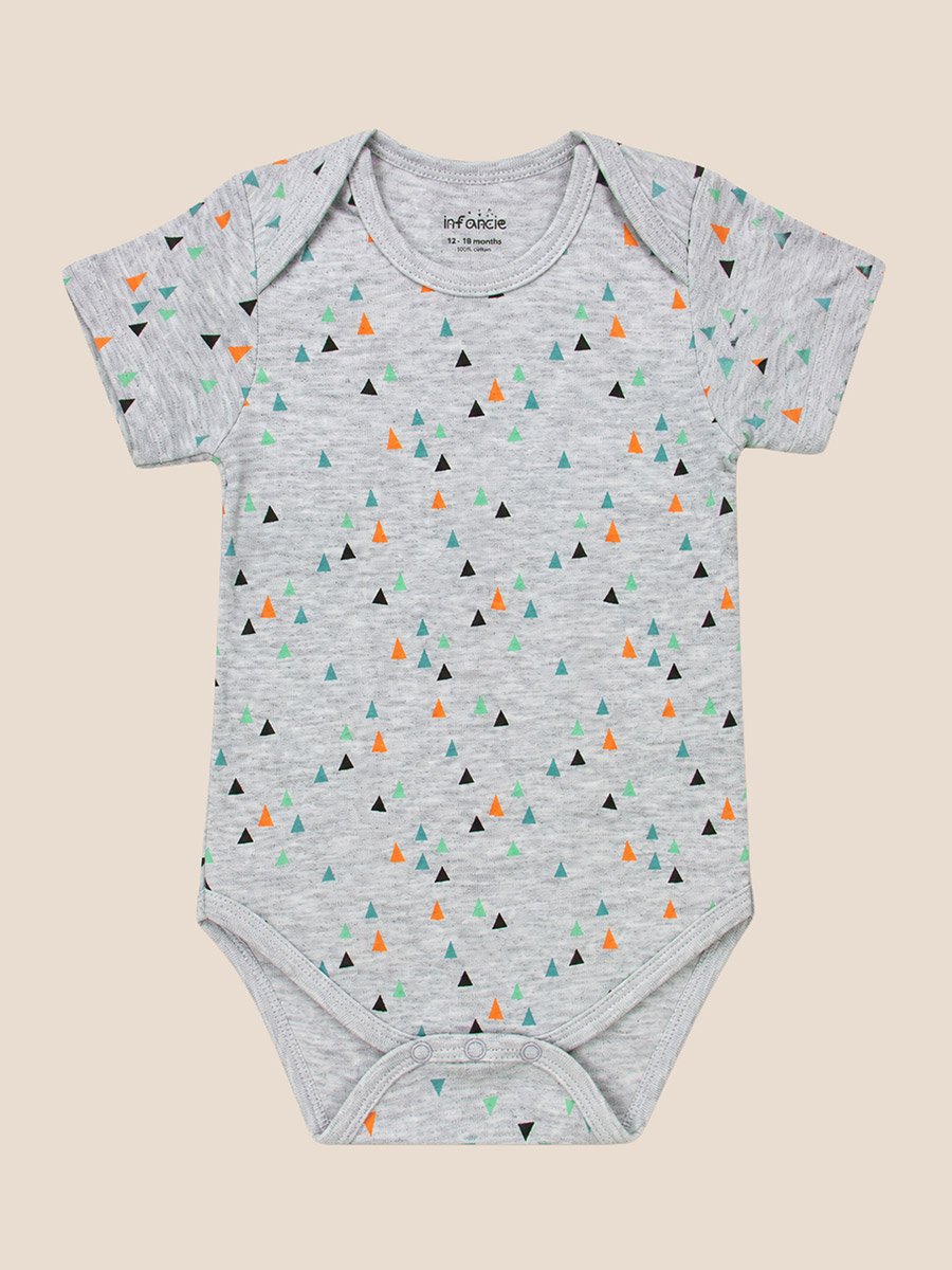 Pack of 2 - Geo Print Short Sleeve Bodysuit