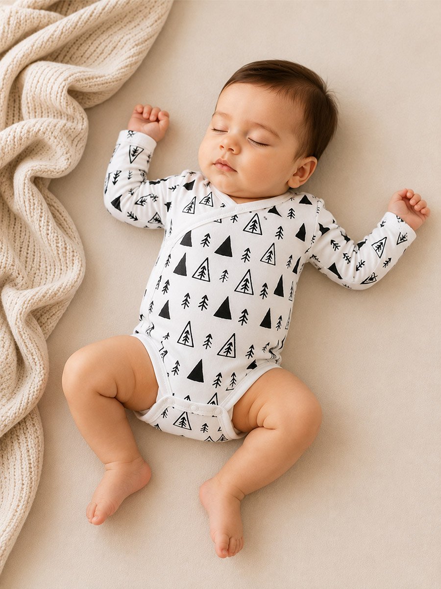 Pack of 2 - Graphic Print Wrap Style Bodysuit